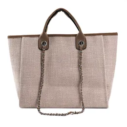 Luxurys Designers Bags Canvas Bucket Bag Chain Tote Bag For Women Fashion Retro Handbag Large Capacity Portable Handbags Size 3