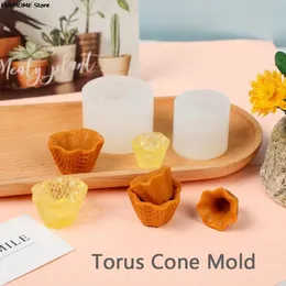 Baking Moulds Diy Cup Scented Candle Decor Silicone Cake Torus Waffle Cone Biscuits Printing Alphabet Mold Table CookiesBaking