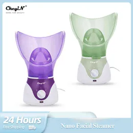 Ckeyin Faceial Steamer Face Sauna Mist Deep Cleanser Pater Sparer Sprayer Spa Hot Paporizer Thermal Acne Machine 220526