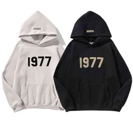 Nuovi con cappuccio da uomo oversize con cappuccio di alta qualità 1977 abbagliato al 100% felpe di cotone sciolte coppie top con cappuccio hip hop alla moda638533