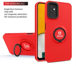 Custodie per telefoni per Samsung A32 A52 A72 S22 A42 A82 A23 S20FE A70 S21FE J2 J7 con staffa per auto ad anello TPUPC Protezione a tutto tondo per fotocamera Protezione anti-caduta all-inclusive