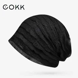 Cokk Thin Beanie Hat What Women Stripe Stripe Hools Color Shats Bonnet Femme Fashion вязаная мешковатая шляпа жены.