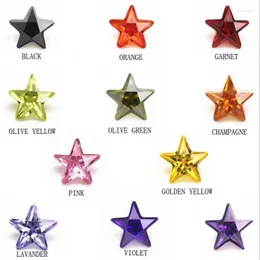 Other 50pcs 3x3-10x10mm 5A Star Shape White Voilet Olive Purple Yellow Pink Cubic Zirconia Stone Loose Cz GemsOther Edwi22
