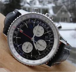 Luxury Factory WATCH 43mm Black Face Aviation Timing 1 Series AB012012.BB01.435X.A20BA.1 ETA 7750 Movement Chronograph Fashion Mens Quality Sapphire Watches