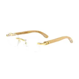 Rimls Buffalo Hornglas för män och kvinnor Polariserat nytt Mode Trä Solglasögon Högkvalitativ Bamboo Frame Gold Wood EyewearyO8J