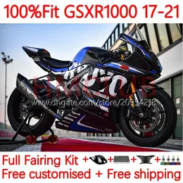 Injection Fairings for Suzuki GSXR-1000 K17 GSXR 1000 CC 17-21 هيكل السيارة 12no.11 GSXR1000 17 18 19 20 21 1000CC GSX-R1000 2017 2018 2019 2020 2021 OEM الجسم كيت ليس الكربون