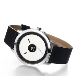 Reloj de pulsera de cuarzo informal para mujer, diseño creativo, puntero giratorio, reloj de dos tamaños