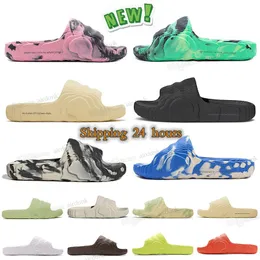 Adilette 22 Slides Designer Sandals Men Women Slide Slipper Magic Lime Desert Sand Black Grey Mens Blue Green Pink Outdoor Fashion 3D