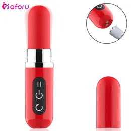 12-biegowa szminka wibrująca Mini Bullet Vibrator Seksowne zabawki dla kobiety mocne ładowanie USB G-Spot Massager Wibratory łechtaczki
