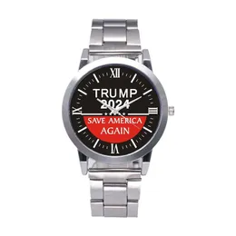 Trump 2024 Men Watches Letters Retro Quartz Adolescente Relógio de pulso 38mm Strap de aço inoxidável Movimento automático SL39 Pulseira de pulso mecânico