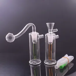 Più economico 10mm Bong per bruciatore a nafta in vetro femminile portatile Nascondi pipa ad acqua in narghilè Pyrex con tubo per bruciatore a nafta in vetro maschio e tubo flessibile per erbe secche