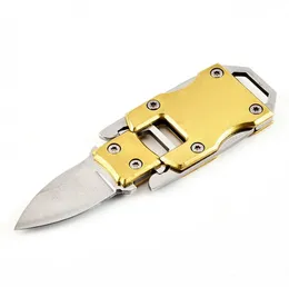 Promozione Coltello tascabile pieghevole Mini Coltello da campeggio portatile in acciaio inossidabile Lama portachiavi EDC Coltelli regalo Strumento di sopravvivenza di emergenza esterna