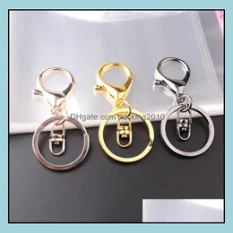 Andra evenemangsfestleveranser Festive Home Garden LL Metal Key Chain Epack split Keys Rings DHY1C