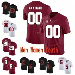 THR NCAA College Jerseys Stanford Cardinal 12 Эндрю Лак 13 Алижа Холдер 15 Дэвис Миллс 18 Остин Хупер Пользовательский футбол сшит