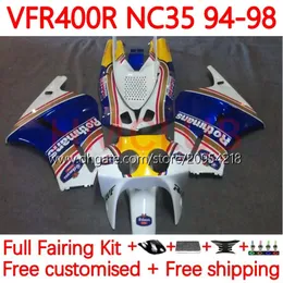 Bodys Kit für Honda RVF400R VFR400 R N35 V4 VFR400R 94-98 134NO.20 RVF VFR 400 RVF400 R 400RR 94 95 96 97 98 VFR400RR VFR 400R 1994 1996 1997 1998 Fairing Rothymans Blue Blue Blue Blue Blue Blue Blue.