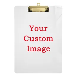 EST Custom Acrylic Writing Board Clipboard 고품질 투명 PVC 재료 내마모성 부목 학교 사무용품 220707