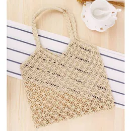 Ins Hot Lady Macrame Tote Bag Woven Crossbody Bohemian Beach Bags for Girls Women