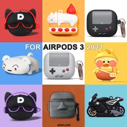 Słuchawki SADPONEPPONATY 3D dla AirPods 3 silikonowy słodki pies tostowa okładka Hearphone do Apple Air PORS PRO 2 3 WEAR SIĘ SZYBKIE