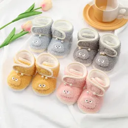 Bottes Born Shoes Warm Toddler Boot Winter First Walker Bébés Filles Garçons Soft Sole Snow Booties Cute Cartoon Anti-slip PrewalkerBoots BootsBoo