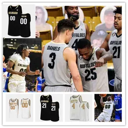 Xflsp 2022 College Custom Stitched Colorado Buffaloes Basketball-Trikot 18 Alec Burks 1 Tyler Bey 21 Evan Battey 0 Shane Gatling 5 D'Shawn Schwartz