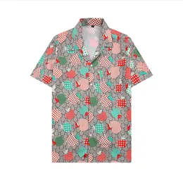 22g Camicie firmate di lusso Moda uomo Camicia da bowling con stampa geometrica Hawaii Camicie casual floreali Uomo Slim Fit Manica corta sciolto Varietà