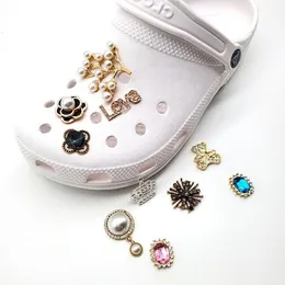 10 stylels crystal pearl beautiful metal shoe charms accessories fashion shoecharm buckle clog charm garden shoes decoration button