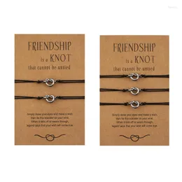 Link Chain Friendship Card Bracelets Distance Relationship Bracelet Christmas Wedding Birthday Gift For Friends Couple Sisters Family Fawn22