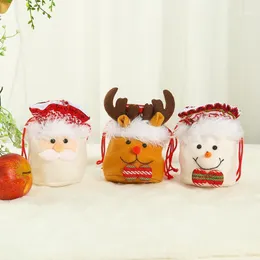Weihnachtsdekorationen DIY Flanell Apfeltasche Kordelzug Dekoration Puppe Geschenk Großhandel