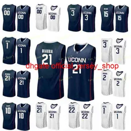 College NCAA UConn Huskies Basketball Trikot 25 Josh Carlton 3 Alterique Gilbert 3 Butler Diana Taurasi MB Customgengen