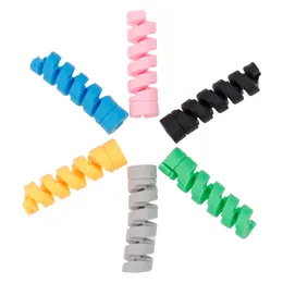 Protezione per cavo a spirale Custodia per organizzatore per cavo in silicone avvolgitore per bobina in silicone per cavi di ricarica USB Protezione per cavo Custodia per auricolari