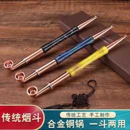 pipe DHL smoking set alloy cigarette pot cigarette bag old-fashioned double use dry tobacco pole silk gun spot