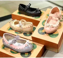 Le più nuove Mini Melissa Scarpe da principessa in gelatina Moda da ragazza Scarpe da balletto con fiocco Sandali per bambini di alta qualità HMI031 G220523