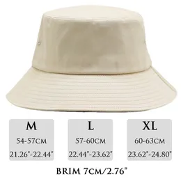 帽子ビッグヘッドマン大サイズの太陽帽子女性空白漁師帽子ピュアコットンパナマキャッププラスサイズのバケツハット5760cm 6063cmギフトストラップ220