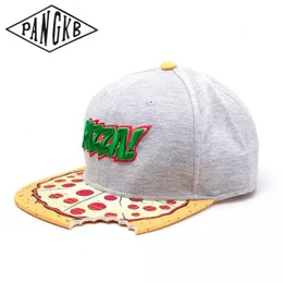 Pangkb Brand Pizza Cap Cartoon Animation Gray Snapback Hip Hopwear Disual Custom Wholesale Sun Baseball Sports