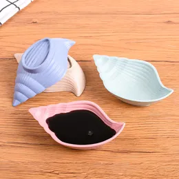Wheat Straw Seasoning Dish Conch Shell Starfish Sauces Plates Snacks Dish-Storage Trays Plate Saucer Food Container 100pcs SN4597
