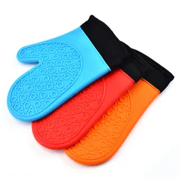 Home kitchen gadgets manufacturers direct sales thickened silicone baking heat resistant gloves