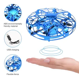 Mini helikopter RC UFO Drone Flygplan Hand Sensing Infraröd Quadcopter Electric Induction Flying Ball Plansleksaker för barn 220321