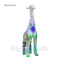 Inflatable Giraffe Parade Performance Animal Model Air Blow Up Colorful Giraffe Balloon For Outdoor Event