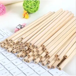 100 Prosty drewniany ołówek HB Core przyjazne dla środowiska Nontoxic Heksagonal Office School School Supplies Y200709