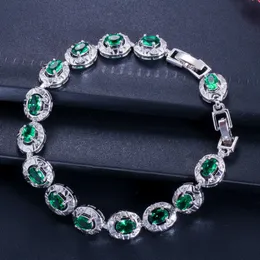 Dropship moda pulseira 6 cores clássico aaa cúbico zircônia charme pulseira branco roxo rosa verde cristal pulseiras pulseiras jóias para meninas adolescentes mulheres presentes