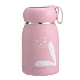 Water Vacuum Bottle Mini 320ML Cute Style For Girls Children Student Gift Safety 304 Stainless Steel Coffee Milk Cup Customized 220706
