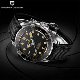 PAGANI DESIGN Fashion Brand Silicone Mens Automatic Watches Top 007 Commander Men Mechanical Wristwatch Japan NH35A Watches 220622