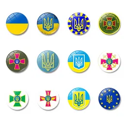 Ukraine Metall Flagge Revers Pin Abzeichen für Kleidung in Patches Rozety Papierowe-Symbol Rucksack CPA4335 F0414