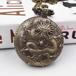 Dragon Design Pocket Watch Men Relojes Women Watchs Feminino un unico regali unisex quarzo orologio