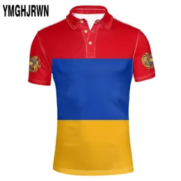 Armenia Youth Custom Made Numer Po Red Black Green Tees Arm Country Polo Shirt Armenian Nation Flag AM Ubrania 220608