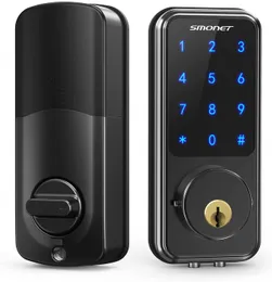 Smart Lock SMONET Touchscreen Keypad Deadbolt Keyless Door Entry Compatible with Alexa Bluetooth for Home Office