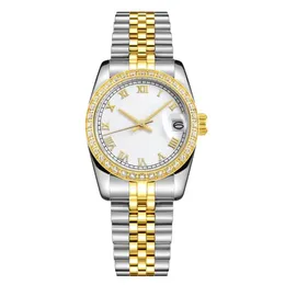 Relógio feminino luxo de alta qualidade relógio de diamante designer relógio anel de diamante movimento de quartzo tamanho 31mm vidro safira pulseira de aço inoxidável relógio à prova d'água