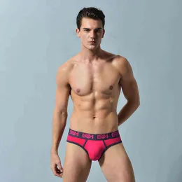 Slip intimo di marca da uomo sexy GM Morbido cotone pettinato traspirante con grande custodia per il pene e biancheria intima con motivo di taglio dell'anca T220816