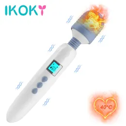 Ikoky 36 Hızlı LCD AV Stick Vibratör Masajı Sihirli Değnek Klitoris Isıtmalı G Spot Kadın Mastürbasyon Seksi Mağaza