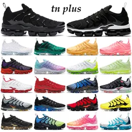 TN Plus Men Women Running Shoes TNS Triple Black White Cherry Hyper Blue Light Bone Bred Cool Gray Mens Trainers Sport Size 36-47